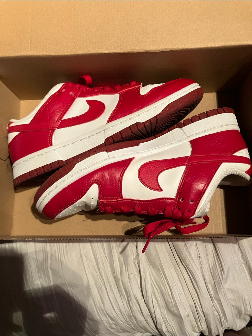 Nike Red and White Shoe